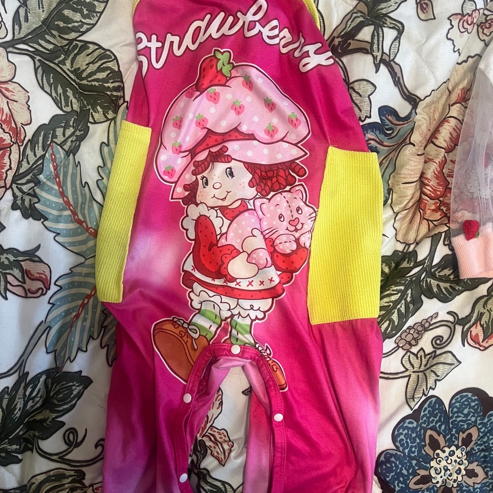 Strawberry Shortcake Pink and Yellow Onesie